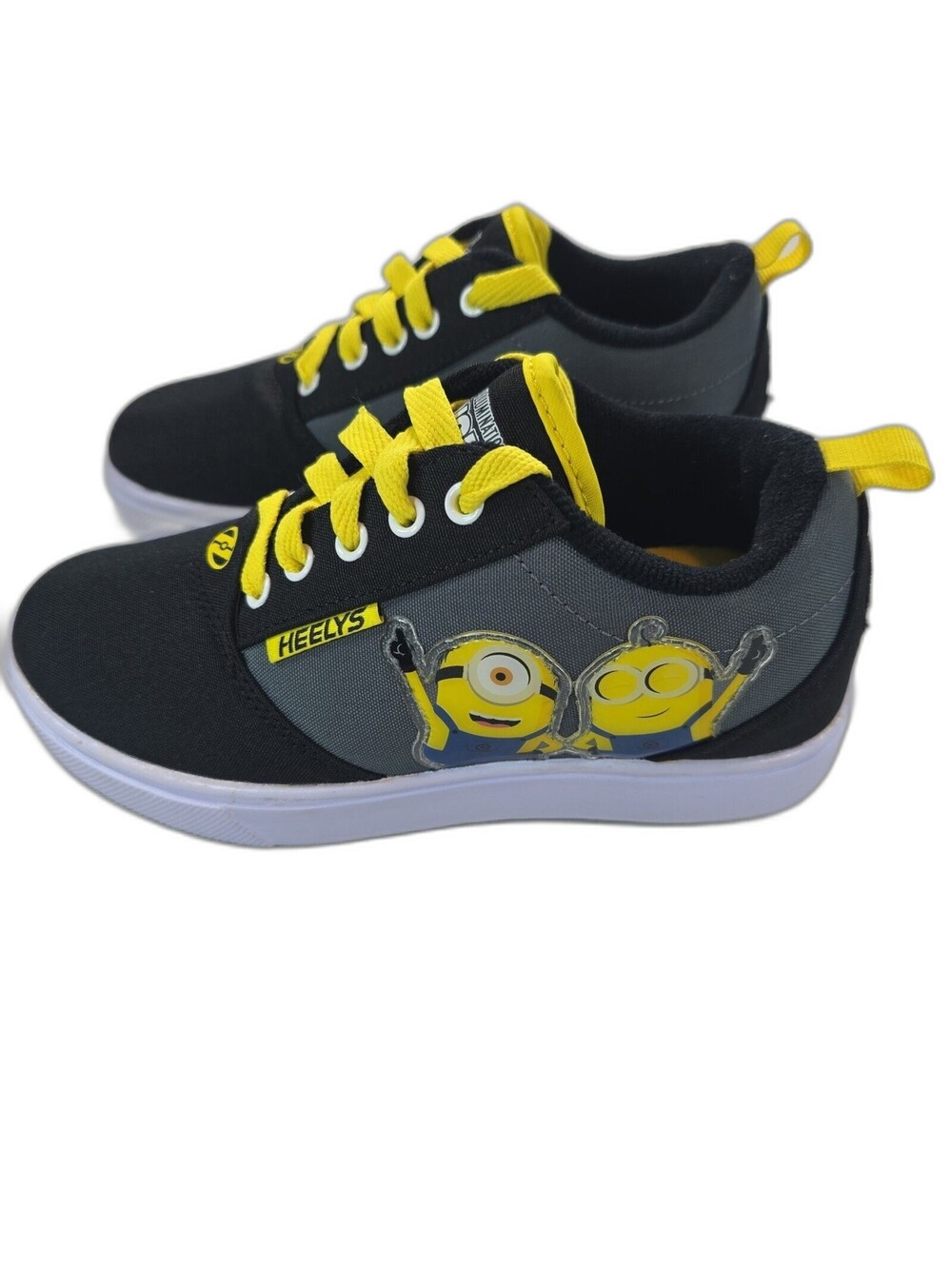 Heelys Pro 20 Minions Wheeled Skate Shoes Youth 2 Black Yellow Sneakers